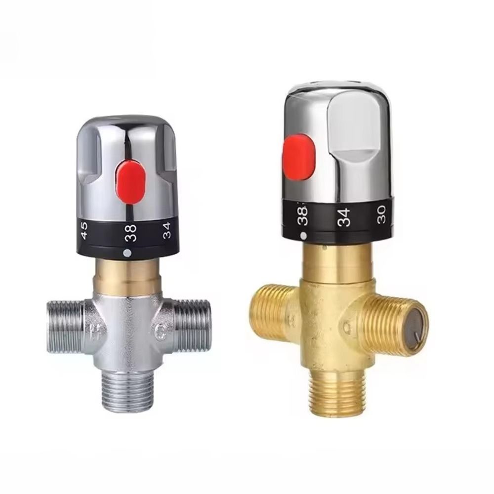 Hot and Cold Control Thermostatic Mixing Valve Solid Brass Shower System Valve  Bathroom Faucet