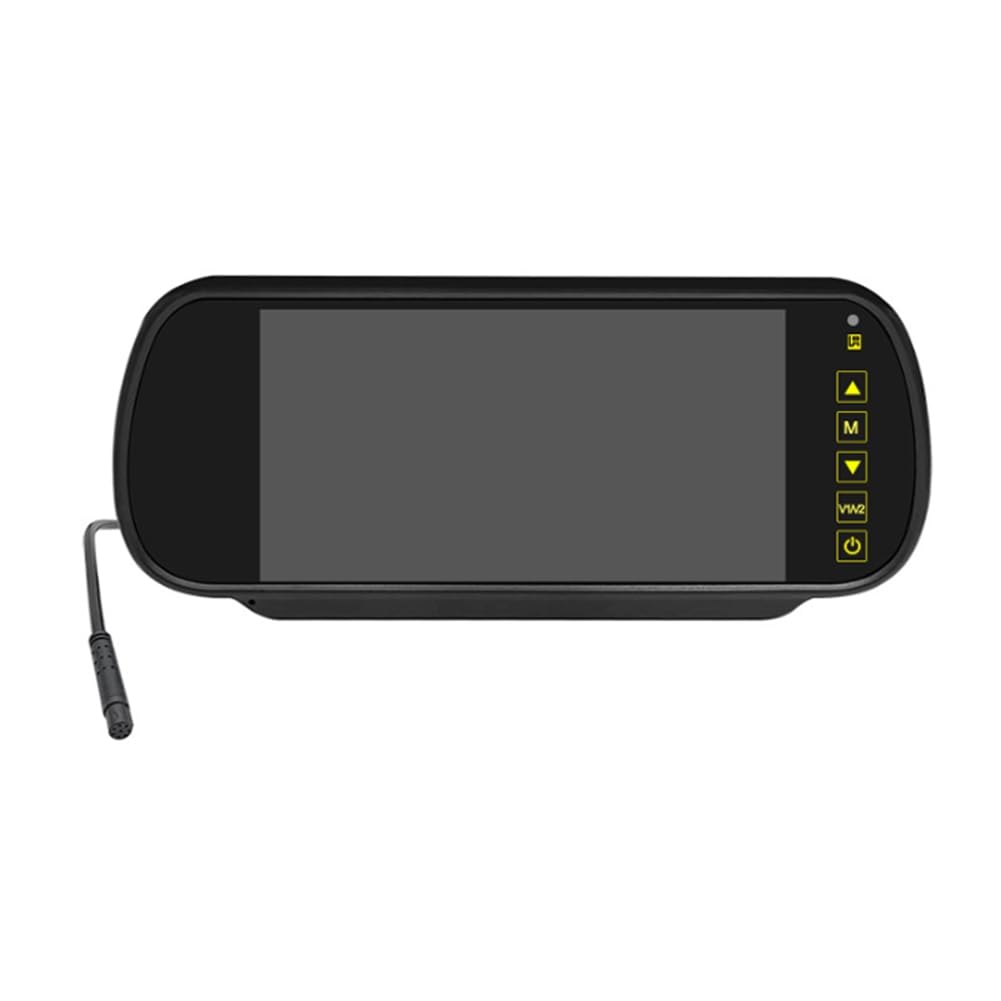 Lzzm 7" Car LCD Mirror Monitor Perspective Screen 2 AV Input Auto Display Assist