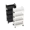 Compact Multi-Layer Movable Storage Rack for Snacks and Bathroom Essentials