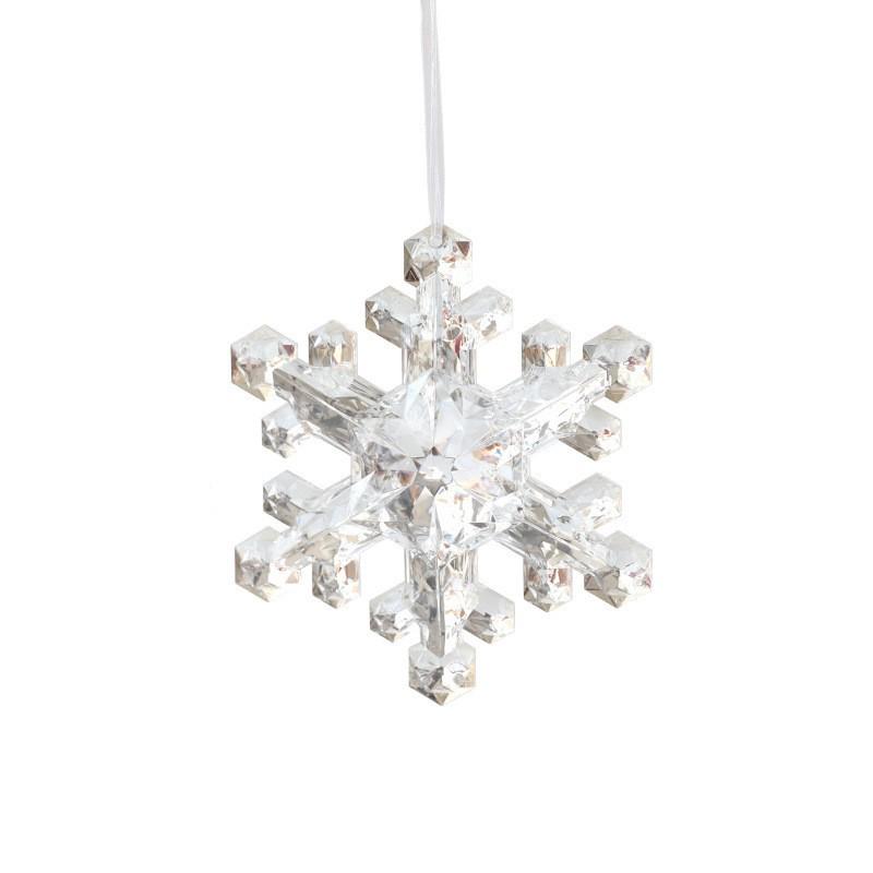 Colorful Acrylic Gem Snowflake Christmas Tree Ornament