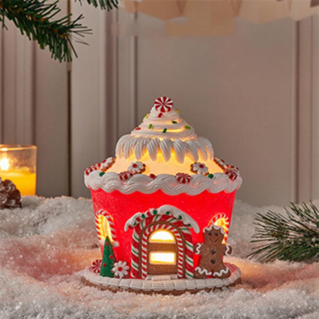Christmas Decorations: Home Luminous Soft ClayCastle House, BreadClay, Christmas Shopping Mall Window Display Ornaments