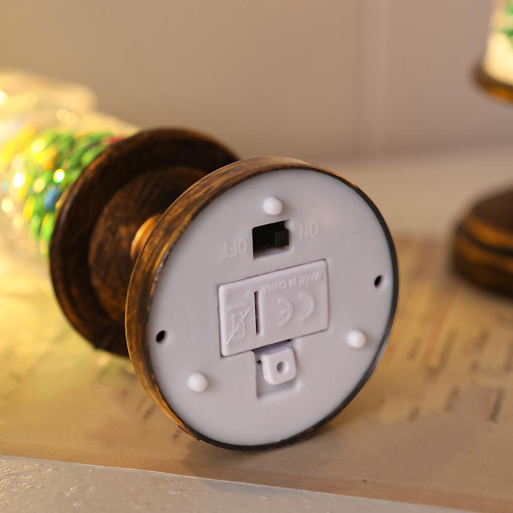 1pcs LED Christmas Candle Light With Snowflake Crystal Ball For Home Party Holiday Battery Powered Flameless Decoration Gifts