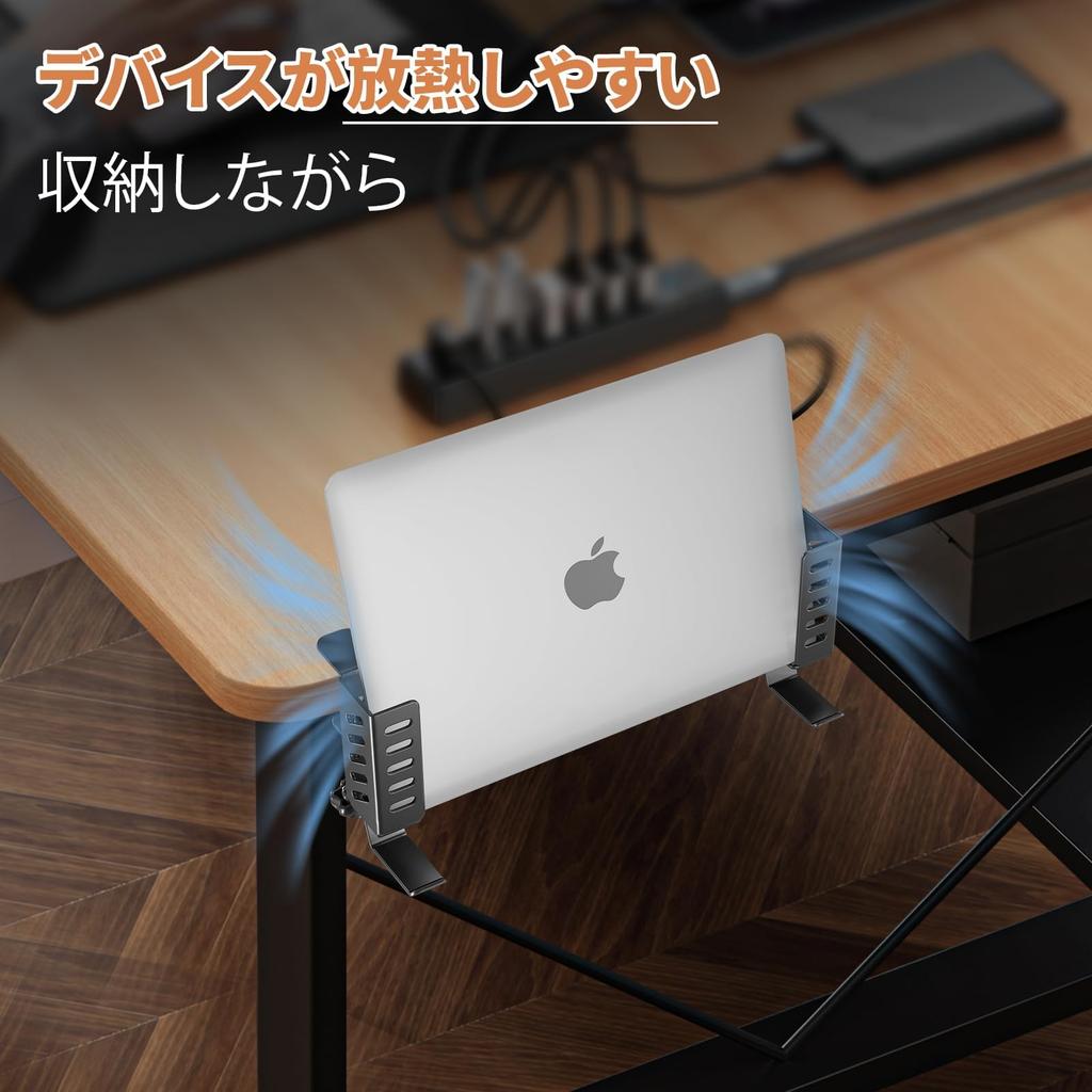 Vixplorn Vertical Laptop Desk Side No Drilling Easy to Adjustable Computer lbs Weight Capacity Stand, Rack, Required, Use, Non-Slip, Spacing,