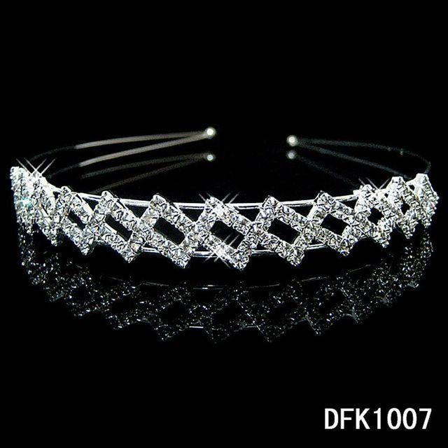 1pc Princess Crystal Crowns Bridal Tiaras Headband Kid Girls Love Prom Headpiece Wedding Party Hair Jewelry Accessiories Gift