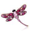Retro Dragonfly Brooch Female Alloy Inlaid with Diamond Heavy Industry Insect Safety Pin Suit Coat Collar Pin Accessories