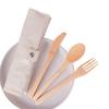 Wooden Spoons And Chopsticks Bamboo Cutlery Set Bamboo Knife Fork And Spoon Student Cutlery, Outdoor Wooden Portable Set