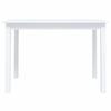 Maison Exclusive - Table à manger Blanc 114x71x75 cm Bois d'hévéa massif