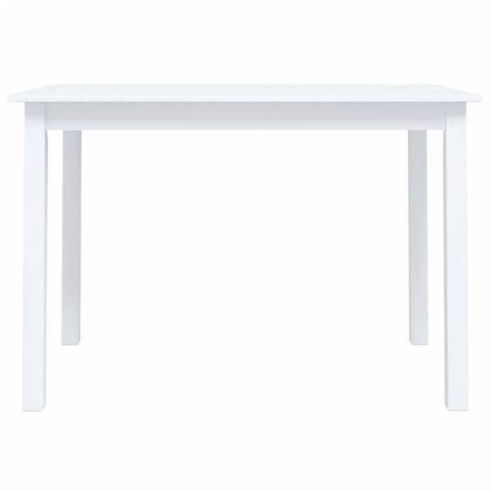 Maison Exclusive - Table à manger Blanc 114x71x75 cm Bois d'hévéa massif