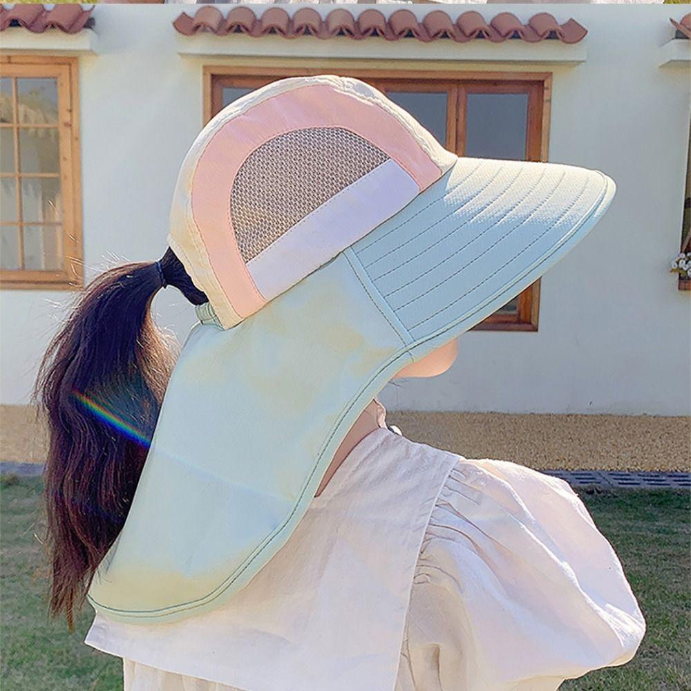 With Neck Flap Strap Baby Sun Hat UV Protection Bucket Hat New Beach Hats  Kids