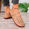 Fashion Hot Sale 2025 Summer Round Toe Women's Soft Bottom Flats Classics Shallow Outdoor Flats for Women Hollow Daily Plus Size Shoes
