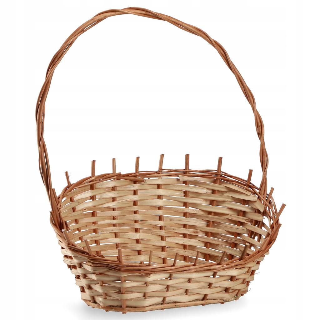 KADAX Koszyk Prezentowy Wiklinowy Kosz Biały mały