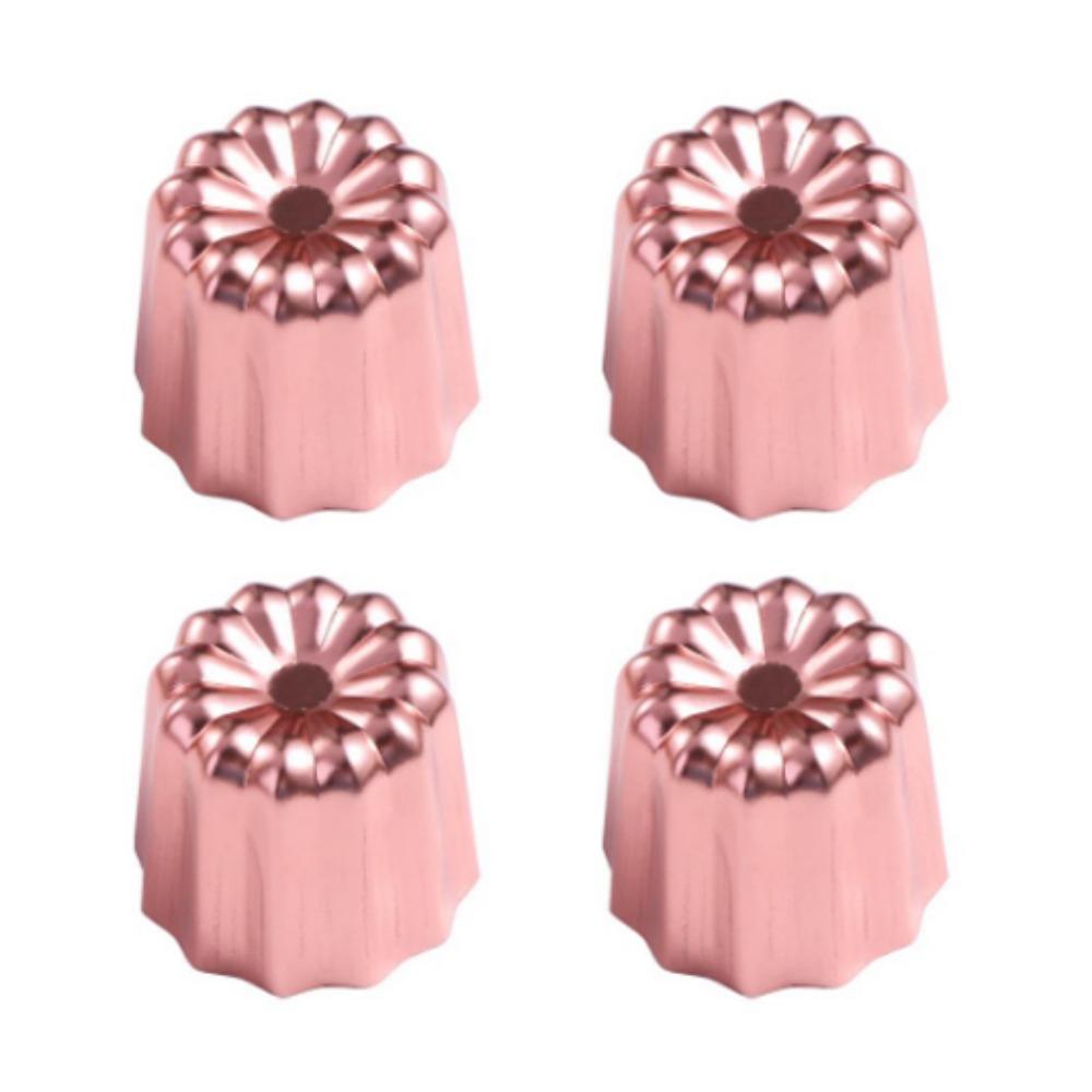 4Pcs Non-stick Cannele Mold Mini Cupcake Mould Baking Canele Cake Mould  Cake