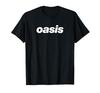 Oasis White Logo On Black T-shirt