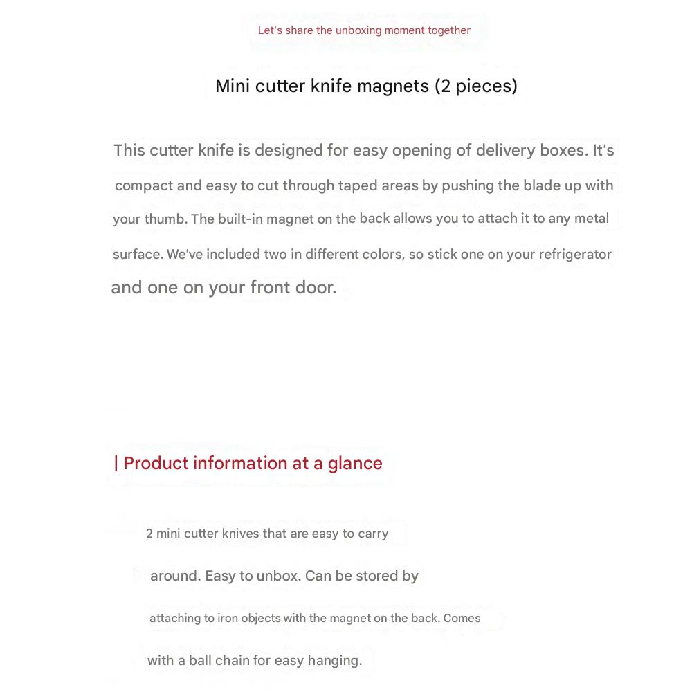 Mini Cutter & Magnets (2 pieces)