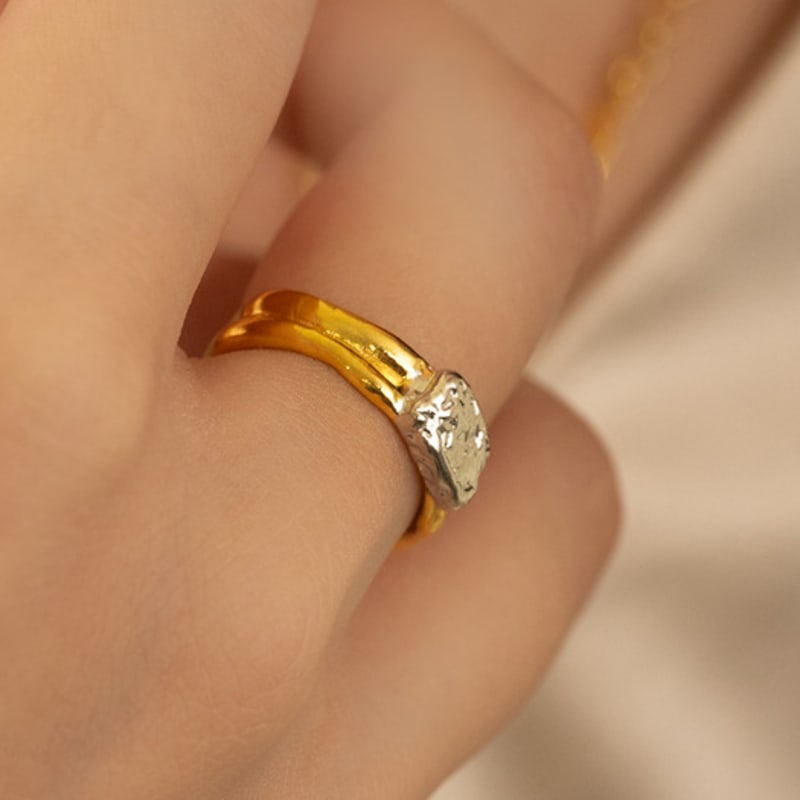 TO.STONE Signature Pendant Ring TWO-TONE