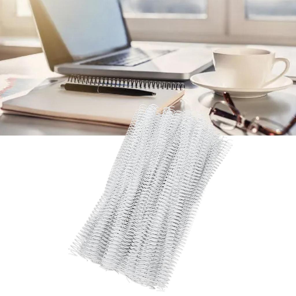 100Pcs Single Wire Binding Spines 12.7mm 1Celsius2in 48 Teeth 4:1 Pitch 360 Degree 90 Sheet Capacity Spiral Binding Coils