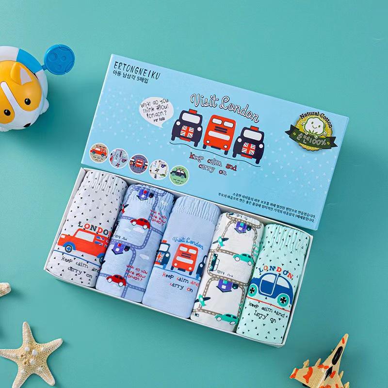 Korean Style Cotton Cartoon Triangle Underwear for Kids
