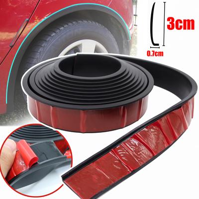 Guardabarros Universal de 3 metros para coche, Protector de cejas, extensor de arco, moldura, tira de sellado de conchas de Camper, bricolaje, a prueba de arañazos