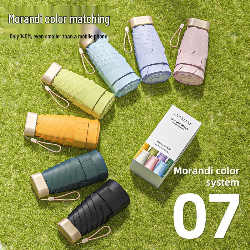 Nanqiao Women's Compact UV Protection Sun & Rain Umbrella