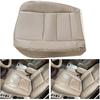 NLQR Front Driver Side Bottom Replacement Microfiber Leather Seat Cover Tan Compatible with Ford F250 F350 F450 F550 Lariat 2002 2003 2004 2005 2006