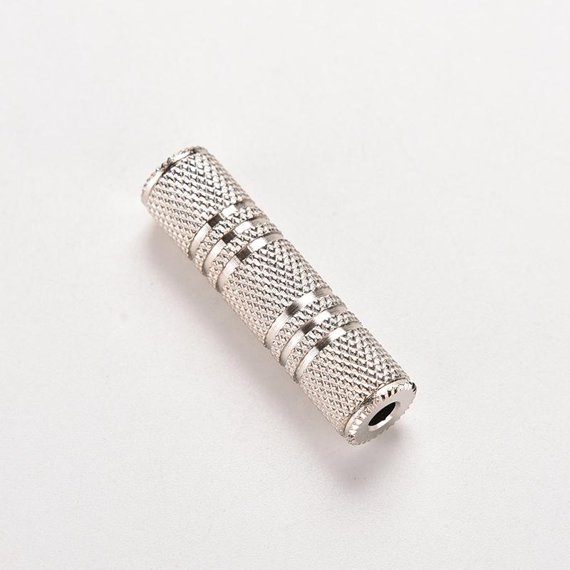 1PCS Gold Silver 3.5mm Female To Female Audio Adapter Connector Coupler Stereo F/F Extension