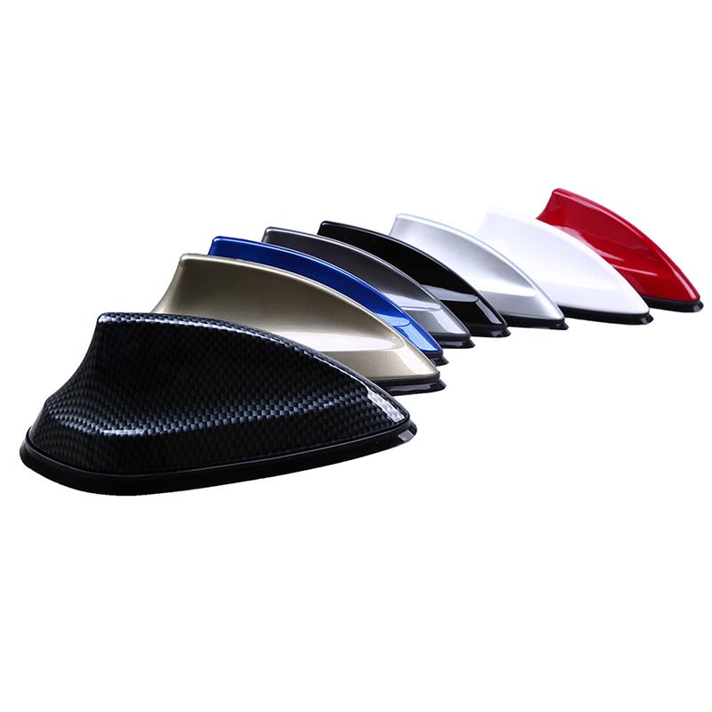 High Gloss Carbon Fiber Style Fin Antenna Radio Signal Aerial for Car Roof Decor