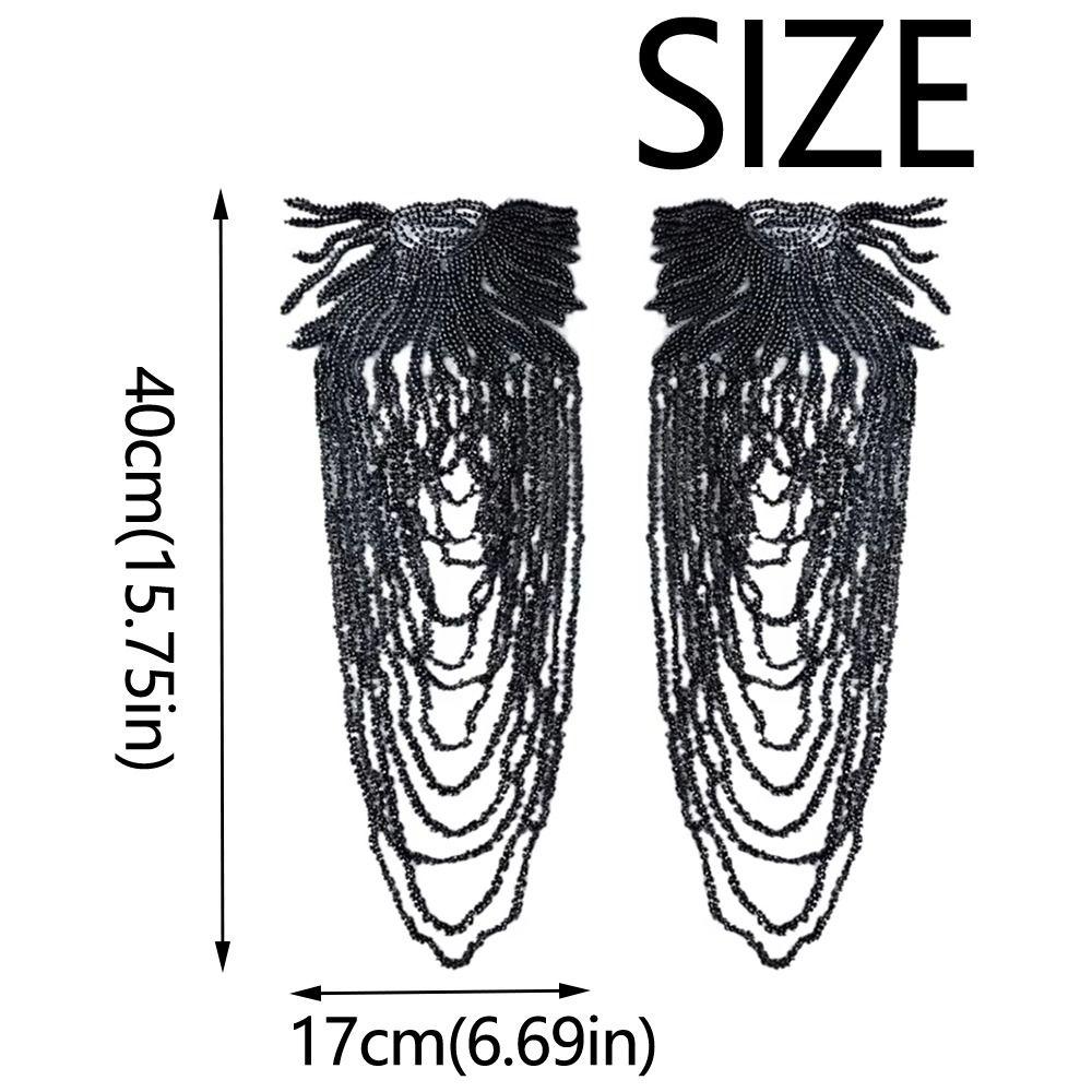 2Pcs DIY Sewing Patch Sequin Shoulder Ornaments Shoulder Applique  Fashion Accessories