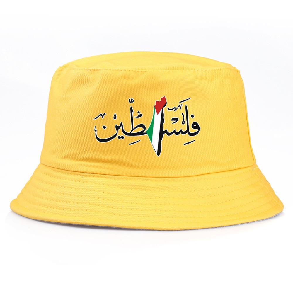 Palestina Vintage Voděodolný Bavlněný Rybářský Klobouk Se Stínítkem Pro Venkovní Použití
