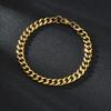 Europäisches Hip-Hop-Titan-Sechsseitiges Cuban-Link-Armband: Trendiger Retro Herrenschmuck aus Edelstahl