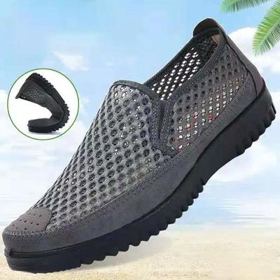 Men's Mesh Shoes Work Non-slip Casual Shoes Soft Bottom Breathable Summer Lazy Shoes