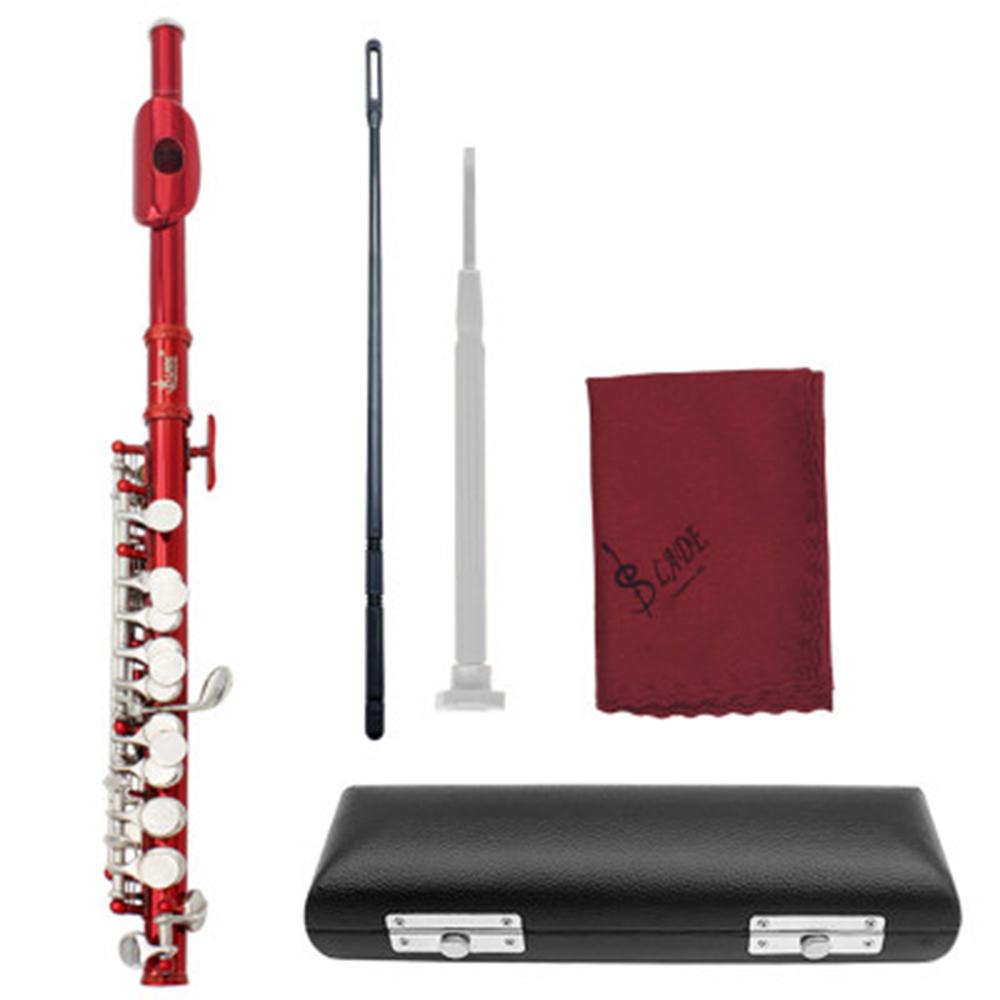 SLADE 16 Holes Piccolo C Key Multicolor Silver White Copper Blow Pipe Professional Woodwind Instrument with Accessories