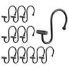 A44Z-Shower Curtain Hooks, Rust Proof Shower Curtain Rings For Bathroom,Metal Decorative Shower Curtain Hooks Hangers