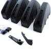 4pcs Universal Car Rear Bumper Lip Diffuser Shark Fins Canards Spoiler Splitter Carbon Black ABS Anti-Collision Accessories