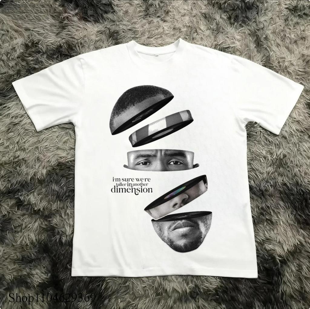 Rapper Frank Retro Grafik T-Shirt Herren Hip Hop Ocean Album Kleidung T-Shirts Y2k Unisex Blond Fashion Übergroßes Baumwoll-T-Shirt