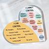 Things I Can Control Mental Health Decor, Acrylic Heart Gifts Mindfulness Decor for Therapy Office, School Counselor