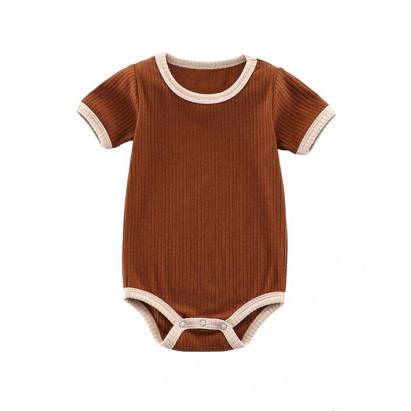 Baby Spring and Summer Romper Baby Fart Clothes Ribbed Baby Onesie Triangle Romper Newborn Romper