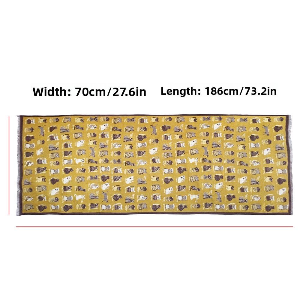 

Cozy Holiday Neck Warmer With Cute Pattern For Travel And Everyday Wear жёлтый