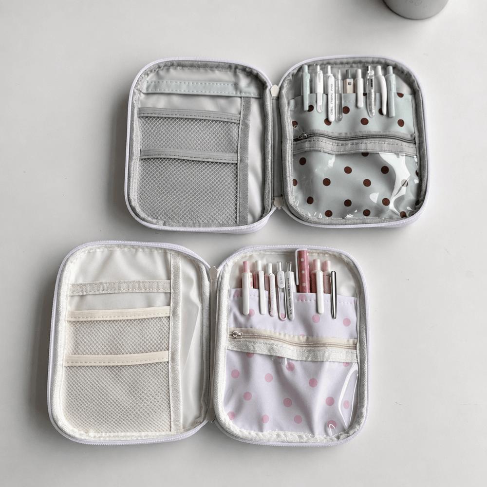Ultra-thin Pencil Case Multi-compartment Pen Bag INS Stationery Organizer  Students