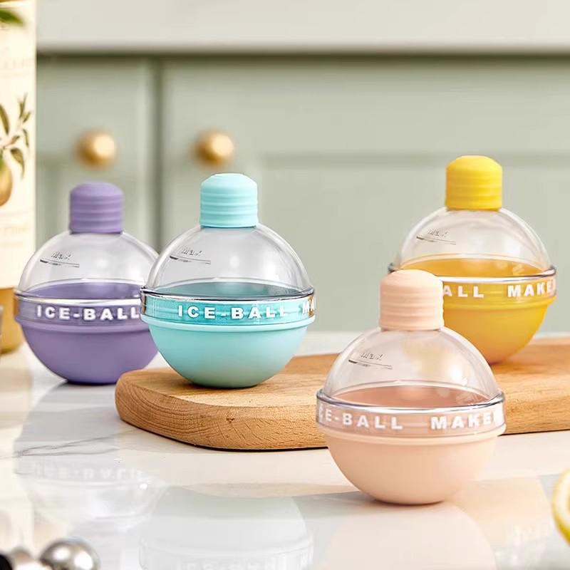 Ice Hockey Mold Silicone Ice Cube Tray for Round Whiskey Spheres