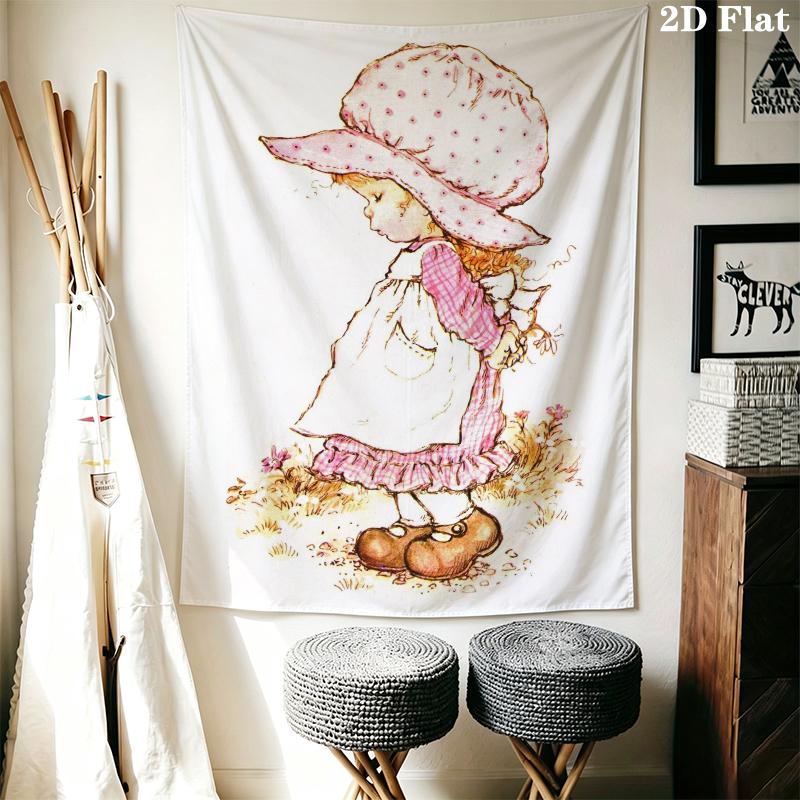 Sarah Kay Wall Tapestry Aesthetic Wall Hanging Printed Fabric Blanket Decorative Tapestries for Bedroom Living Room Home Decor