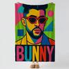 Music B-Bad Bunny-y Throw Thick Comfort Flannel Quilt, Multi-scene Use Indoor Outdoor Daily Nap