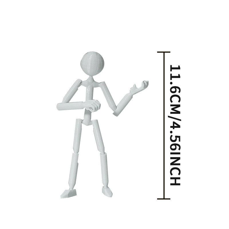 Mehrgelenkige Mehrgelenkige Strichmännchen-Spielzeug Bewegliche 3D-Druck 3D-Gedruckte Mannequin Neuheit Actionfigur Strichmännchen Zusammengebauter Roboter