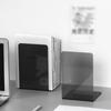 2 Pcs L-Shaped Transparent Book Ends Fall-resistant Acrylic Book Ends Clear Acrylic Bookends for Shelves Organizer