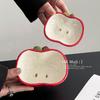 Charming Ceramic Apple Bowl - Adorable Cartoon Design, Perfect for Rice, Yogurt, and Desserts.