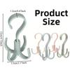 8pcs Creative Multifunctional Rotatable Four Claw Hooks Coat Hanging Bags Scarf Wardrobe Storage Hangers Doorway Hangers Bags