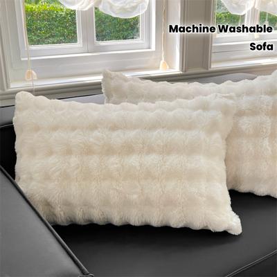 Without Pillow Core - Soft And Warm Winter Faux Fur Pillow Covers Perfect For Bedroom, Sofa, And Home Decoration