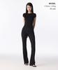 MUSINSA STANDARD WOMAN Women'S Vertical Texture Side Button Jersey Pants [Black]