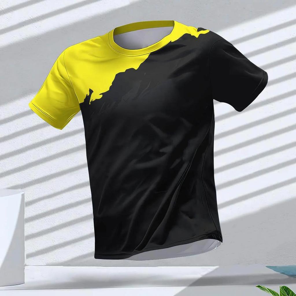 Men's T-shirts Sport Running T-shirt Men Quick-drying Breathable Short Sleeve Round Neck Gym Top Outdoor Workout Men Clothing