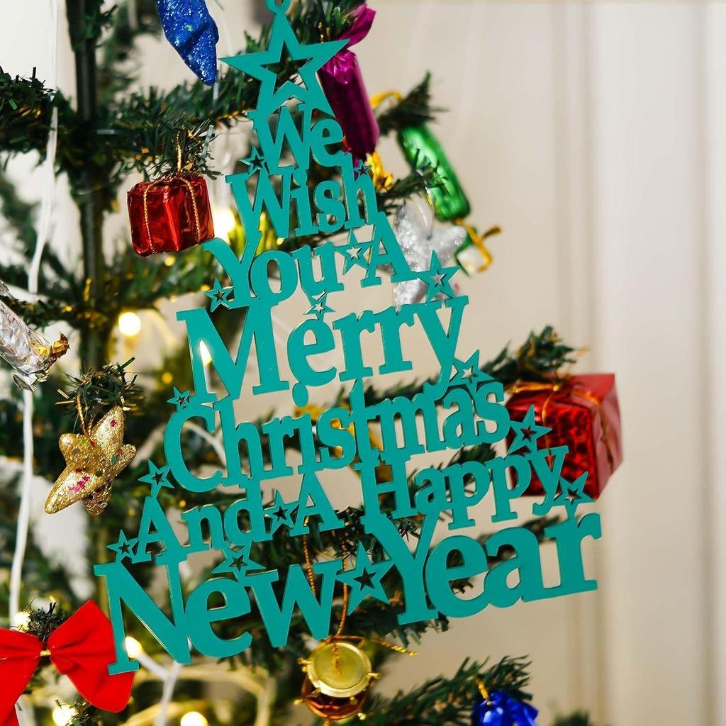 Hölzerner Grüner Froher Weihnachtsbaum Wandbehang Prunkstück Wir wünschen Ihnen ein frohes Weihnachtsfest und ein glückliches neues Jahr | Weihnachtsdekorationsartikel