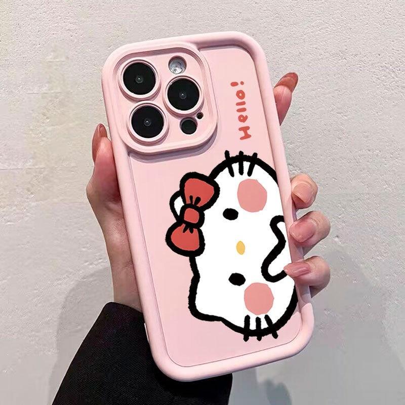 Bier kt cat applies to iPhone15promax mobile phone protective case Apple 14 anti-drop 13 Pro cute x personality